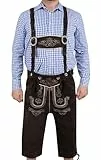 TR Martha Herren Trachten Kniebundhose - Trachten Lederhose Kniebundhose, Dunkelbraun , 52