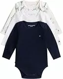 Tommy Hilfiger Newborn MONOTYPE 3P BODY L/S JERSEY AOP KN0KN02198 WHITE (Snowflake Aop) 12 Month