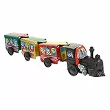 Toyvian Eisenbahnspielzeug Aufziehspielzeug Kleiner Blechspielzeug mit Farbenfrohes Cartoon Design Zugspielzeug für Kinder Dekoration für Zuhause oder Büro