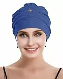osvyo Baumwoll Chemo Kopfbedeckung für Damen mit Krebs und Haarausfall, Mütze aus Baumwolle, Leichte Kopfbedeckung, Versiegelte Verpackung