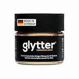 Glytter Glitzerpulver für Getränke (Gold) - essbarer Glitzer für Drinks & Flüssigkeiten, z.B. für Likör, Sekt, Cocktails - trinkbares & geschmacksneutrales Glitzerpuder, Staub