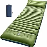 Myxslop Camping Isomatte ,12CM Verdicktes Luftmatratze Camping, Aufblasbare Matratze mit Fußpumpe & Kissen, Ultraleichte Schlafmatte Outdoor für Wandern, Strand, Reise, Zelt
