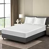 Luowei Satin Spannbettlaken Boxspringbett 180x200cm Sommer Bettlaken Weiß Seidig Seide Kühlend Microfaser Spannbetttuch 180x200 Weich Maschinenwaschbar für Hohe Matratze bis 25-30 cm