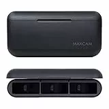 MAXCAM Power Triple Akkuladegerät für GoPro HERO12/HERO11/HERO10/HERO9 Enduro Akku