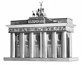 Fascinations MMS025 Metal Earth Metallbausätze - Wahrzeichen Brandenburger Tor, lasergeschnittener 3D-Konstruktionsbausatz, 3D Metall Puzzle, DIY Modellbausatz mit 2 Metallplatinen, ab 14 Jahre