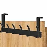 AUXHCYL Türhaken zum Einhängen, Kleiderhaken Tür Einhängen für Platzsparend, Türgarderobe zum Einhänge von Kleidung, Handtüchern und Hüten, Praktischer Tür Garderobe(Schwarz)