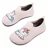 Limberun Hausschuhe Kinder Slippers Mädchen Junge Pantoffeln Jungen lauflernschuhe mädchen baby schuhe Unicorn/Pink 20/21