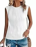 Totatuit Pullover Damen Armellos Elegant Herbst Strickpullover Rundhals Pulli Sweatshirt Winterpullover Weste