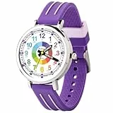 Kiddus Lernuhr Kinder, Analoge Armbanduhr ab 5 Jahren, Jungen Mädchen