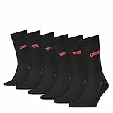 Levi’s Classic-Socken, Normalschnitt, langlebige Socken aus Bio-Baumwolle mit recycelten Anteilen, 6er-Pack