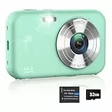 Digitalkamera 1080P 44MP Fotokamera 16X Digitalzoom Kamera, Vlogging Fotoapparat Kompaktkamera mit 2,4' LCD Bildschirm