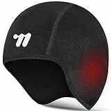 WESTGIRL Fahrradmütze, Winddichte Warme Fahrradhelm Mütze, Fahrrad Wintermütze Herren Damen Mütze, Radmütze (Ohne Brillenloch, schwarz)