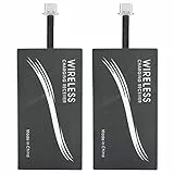 VBESTLIFE Drahtlose Ladegerät-Empfänger, 2 Stück Universal Typ-C QI-Wireless-Ladegerät-Adapter, Handy-Aufkleber-Ladeempfänger