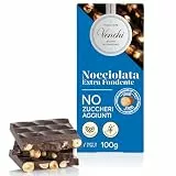 Venchi – Zartbitterschokolade-Haselnuss-Tafel NO Added Sugar, 100 g – Ohne künstliche Süßstoffe – mit ganzen Piemont-Haselnüssen – glutenfrei – vegan