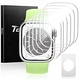TOCOL 8 Stück Schutzfolie für Watch 46 mm (2024), Blasenfreie Ultradünn HD Klar Weich Flexible TPU Folie Displayschutz für Watch 46mm