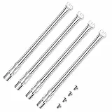 GFTIME 49,5 cm Grill Brenner für Weber Genesis 300, Genesis E330 E320 E310 S310 S320 S330 Gasgrill mit Frontbrennerknöpfen, 304 Edelstahl 62752 Brenner Ersetzt für Genesis e330 Brenner, 4 Stück