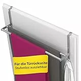 MDCASA Premium Handtuchstange Rückseite I Handtuchhalter ohne Bohren & verstellbar inkl. Kratzschutz I Handtuchhalter Tür für alle gängigen Türen