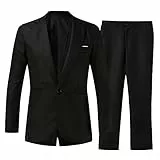 Generisch Herren Anzug Stretch 2 Teilig Herrenanzug Slim Fit Business Hochzeitsanzug 1 Knopf für Männer