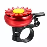 VORCOOL Fahrrad Glocke Fahrradklingel Blumen-Motiven Kinder Lenker Alarm Kinderfahrrad zubehör (Rot)