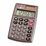 GENIE 510 Taschenrechner klein – Solar & Batterie (Dual Power), 8-stelliges Display, Mini Rechner flach & kompakt, Prozent & Wurzel, ideal für Schule, Büro, Alltag