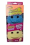 Scrub Daddy Scrub Mommy Putzschwamm, Topfreiniger Küchenschwämme, Putzmittel mit Texturveränderung, kratzfreier Spülschwamm, geruchsresistenter Smiley Schwamm, Geschirrschwamm - 2er Pack Blau