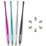 AULEEP Eingabestift Stylus Touchstift for Touch Screen 4 Pack with 6 Nanofiber Tips Stylus für Handy, Tablets, iPads, Kindles