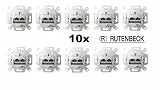 10x Rutenbeck 2fach UAE-Cat.6A iso-8/8 Up 0 Universal-Anschlusseinheit