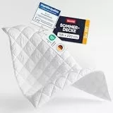 Blumtal Sommerdecke 155x220 cm im 2er Set - Oeko-TEX zertifizierte Sommerdecke 155x220 cm - leichte Decke - Steppbettdecke waschbar 95 °C - Füllmenge 150 GSM - mit Eckhalterung