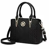 Miss Lulu Handtasche Damen mittelgroß klassisch Henkeltasche Schultertasche mit Lychee Muster mehreren Innentaschen Umhängetasche Arbeit Freizeit Alltags Tasche