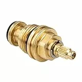 tecuro Ventiloberteil 3/4 Zoll für Bad, Küche und Außenbereich, Absperrventil, für Kalt - und Warmwasser, Messing blank