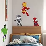 Komar Wandtattoo - Spidey and His Amazing Friends Power Group - Größe 50 x 70 cm - Marvel, Wandsticker, Kinderzimmer, Aufkleber, Bunt
