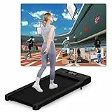 DeerRun Raceable Laufband für Zuhause Geeignet für Hightech-Wearables, Walking Pad MAX 159KG/136KG, APP-Steuerung Laufband Schreibtisch mit KI-Begleitung, Multiplayer-Rennfunktion Laufbänder