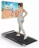 Walking Pad Geeignet für High-Tech-Geräte, Laufband Schreibtisch 6 km/h mit APP-Steuerung, Laufband für Zuhause 136 KG mit Professionelle Trainingskurse & Multi-Runner-Rennen