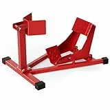 Wiltec Motorradständer vorne für 17-21' 60-160 mm Reifen, 670 x 480 mm, als Montagehilfe aus Stahl mit Gummifüßen für Vorderrad, Motorradheber