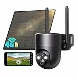 SEHMUA 4G LTE Überwachungskamera Aussen mit SIM Karte, Solar Kabellose Kamera 2K, Überwachungskameras ohne WLAN, PIR Körperdetektion, 355°/90°Schwenkbar, Farbnachtsicht, 2-Wege-Audio, IP66