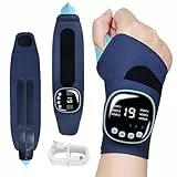 BIZOI Handgelenk Massagegerät, EMS Handgelenk massagegerät, Kabelloses Handmassagegerät mit Wärme, Handgelenk-Massagegerät mit 9 Massagemodi und 19 Stärke für Arme, Handgelenke, Ellbogen