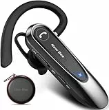 buwy Bluetooth Headset Wireless Freisprech Telefon mit Dual Mic V5.0 Freisprech-Bluetooth-Ohrhörer mit 20 Stunden Sprechzeit Mic Mute Zwei-Geräte-Verbindung für iPhone, Android und Laptop