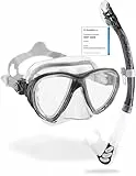CRESSI Combo Big Eyes+Alpha UD Clear/Black - Kombo Set Maske Big Eyes Evo und Schnorchel Alpha UD, zum Tauchen und Snorkeln, Transparent/Schwarz, Einheitsgröße, Erwachsene