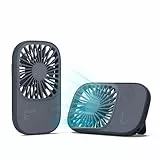 JISULIFE Tragbarer Ventilator, Mini-Ventilator, wiederaufladbarer USB-Ventilator mit 3 Geschwindigkeiten, batteriebetriebener Wimpernventilator für Mädchen Kinder Frauen Männer Reisen Blau