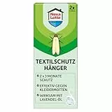 Nexa Lotte® Textilschutzhänger 2 Stück, Mottenschutz für Kleiderschrank, Lavendelduft, 3 Monate Schutz