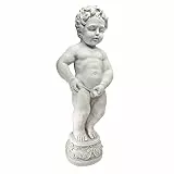 Toscano Manneken-Pinkel-Statue, Maße: 16,5 x 26,7 x 68,6 cm, Off Weiß