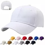 CWENDANER Unisex Baseballkappe, 100% Baumwolle, Baseballkappe Sonnenschutz Cap, Einheitsgröße, Sonnenmütze, Verstellbar Schildmütze Für Sport Reisen Drauße, Einfarbig