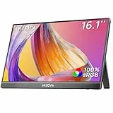 ARZOPA 16.1' Portable Monitor, 1920×1080 FHD IPS Tragbarer Monitor für Laptop mit Einzelstange, Unterstützt HDMI/Typ-C/USB-C, Augenschutz-Gaming-Bildschirm für Laptop/PC/Mac/PS3/4/5/Xbox