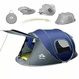 Night Cat 2 Mann Wurfzelt Wasserdicht: Zelt 2 Personen Leichter Aufbau für Outdoor Camping