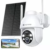 YESYAMO 2K 3MP Überwachungskamera Aussen Solar, 360° PTZ Kamera Aussen Akku, 2.4GHz Kabellos Überwachungskamera mit PIR Bewegungsmelder,2-Wege-Audio, Farb-Nachtsicht, IP65