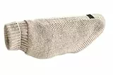 Hunter Hundepullover GENF, Farbe: beige, Strickpullover für kalte Tage, weich, anschmiegsam, recyceltes Polyester, waschbar, umgschlagbarer Halskragen, hohe Elastizität, Größe: 45