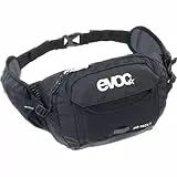 EVOC HIP Pack 3 Hüfttasche, Bauchtasche (komfortable Gürteltasche mit Trinkblasenfach, AIR Flow Contact System, Volumen: 3 l), Schwarz