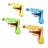 COYUN 4 Stücke Mini Wasserpistole für Kinder, Wasserpistole klein transparent,Wasserspritzpistole klein Sommergeschenke Schwimmbad Strand Pool Outdoor Wasser Kampf Spielzeug Kinder