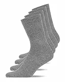 Snocks Herren & Damen Tennissocken (4x Paar) Lange Haltbarkeit Dank Bester Qualität, 04 Grau (4x Paar) (Neu), 39 - 42