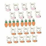 STOBOK Osterhase Karotte Charm Halskette 30pcs Legierung Schmuck Charms Zubehör